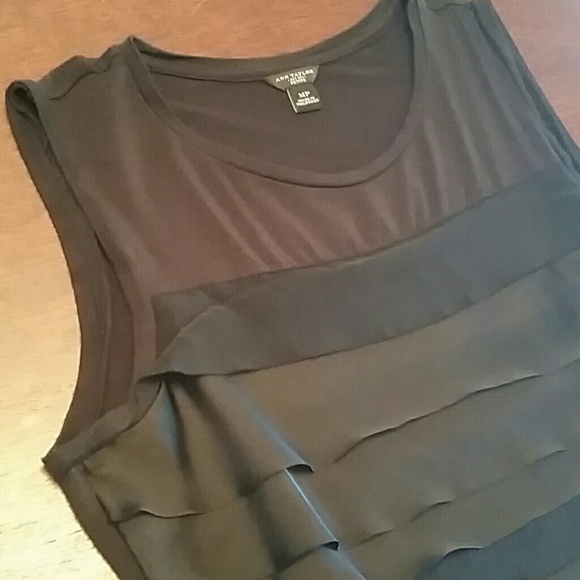 Ann Taylor Petite Black Sleeveless Top - Picture 2 of 7